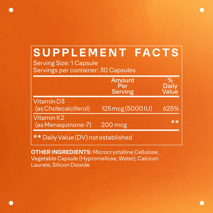 LTH Armor Vitamin D3 & K2 – Immune, Heart & Vessel Support (30 Caps)