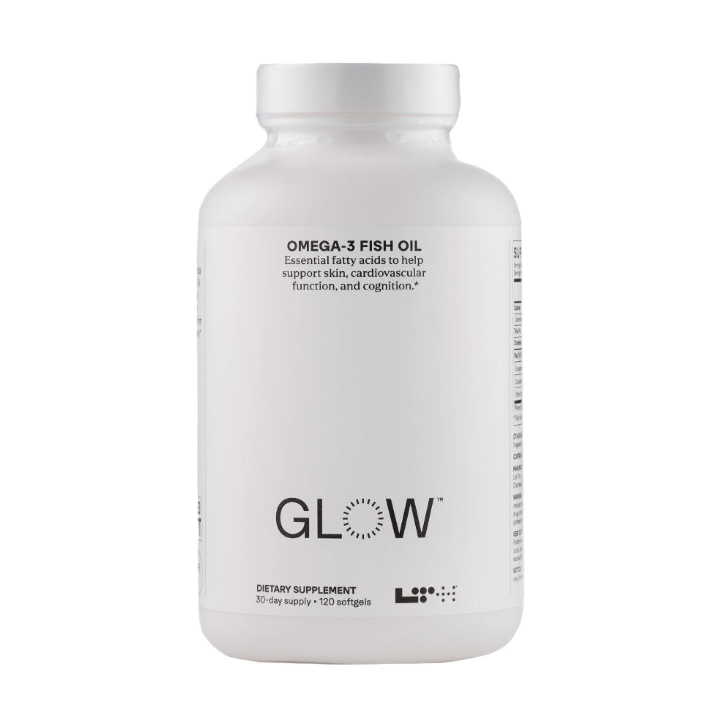 LTH Glow Omega-3 Fish Oil - Trusted by Life Time Members - NSF Certified for Sport - Supports Brain & Heart Health - Aids Healthy Skin, Hair & Nails - Gluten Free & Soy Free - 30 Servings