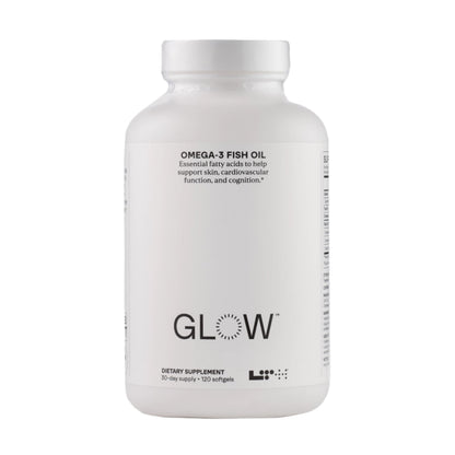 LTH Glow Omega-3 Fish Oil - Trusted by Life Time Members - NSF Certified for Sport - Supports Brain & Heart Health - Aids Healthy Skin, Hair & Nails - Gluten Free & Soy Free - 30 Servings
