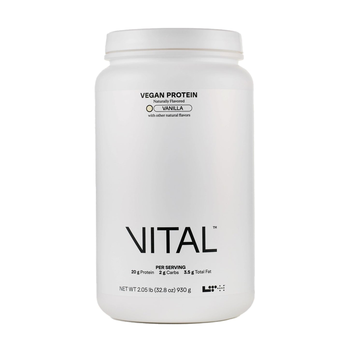 LTH Vital Vegan Protein – Plant-Based Pea Protein Powder | Vanilla, 30 Servings | Dairy Free & Soy Free