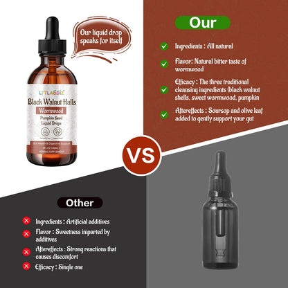 LTTLAODIZ Black Walnut & Wormwood Tincture – Digestive Health, Alcohol-Free, 2oz