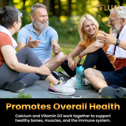 LUAL Calcium Minis 600 mg with Vitamin D3 - Bone & Muscle Support - 150 Mini Softgels - Easy to Swallow - Calcium & D3 for Strong Bones & Mobility