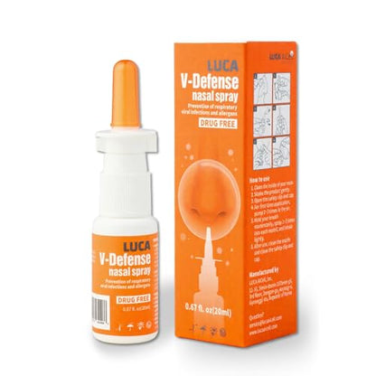 LUCA V-Defense Nasal Spray – Drug-Free Relief, Moisturizes Nasal Passages | 0.67 fl oz (200 Sprays)