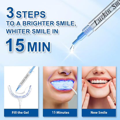 LUCKIN SMILE 10pcs Teeth Whitening Gel Refill – 35% Carbamide Peroxide, Gentle on Sensitive Teeth