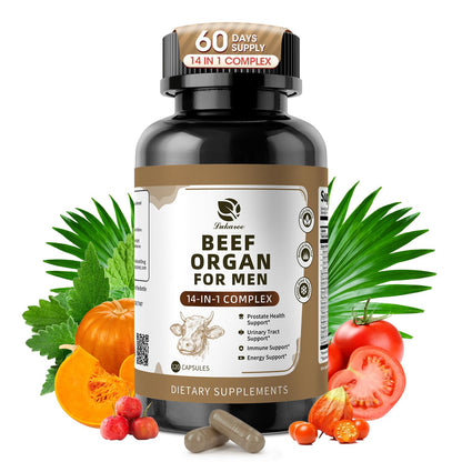 Lukaree Beef Organ Supplement for Men – 14-in-1 (Liver, Kidney, Heart)