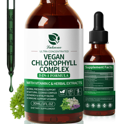 Lukaree Chlorophyll Liquid Drops 200mg - 4X Concentrated Mint Flavor