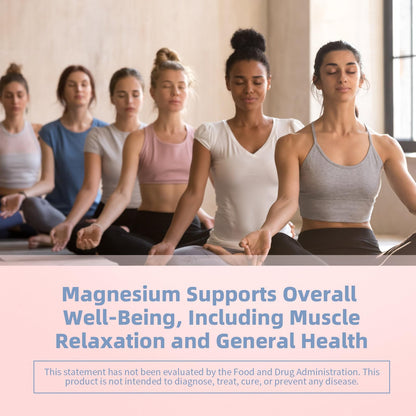 Lukaree Magnesium Complex Supplement 500mg - Chelated Magnesium Glycinate, Citrate, Malate, Taurate | 120 Vegan Non-GMO Capsules