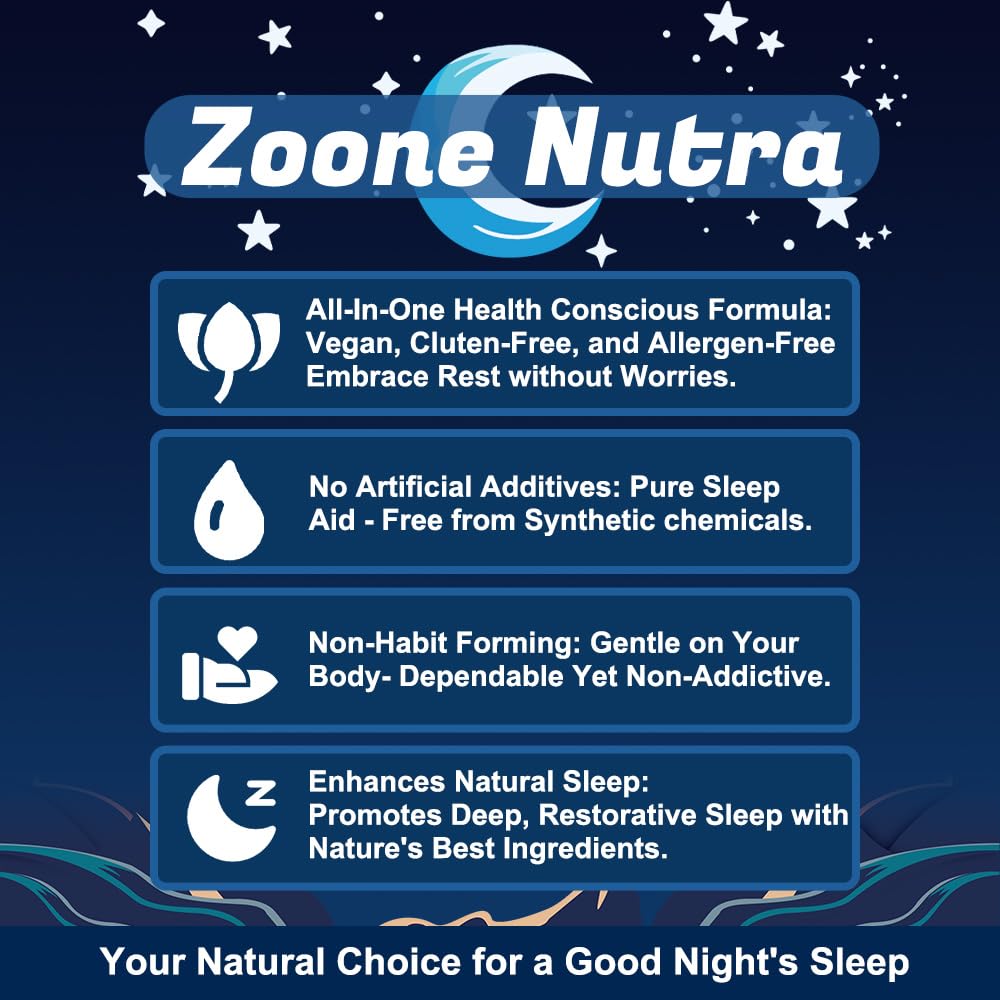 Zoone Nutra Lulla-Bites Sleep Gummies – Melatonin-Free Strawberry (60 Count)