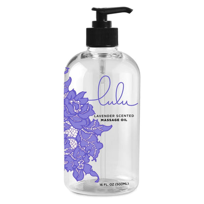 Lulu Lavender Massage Oil with Jojoba & Lavender – 16 oz