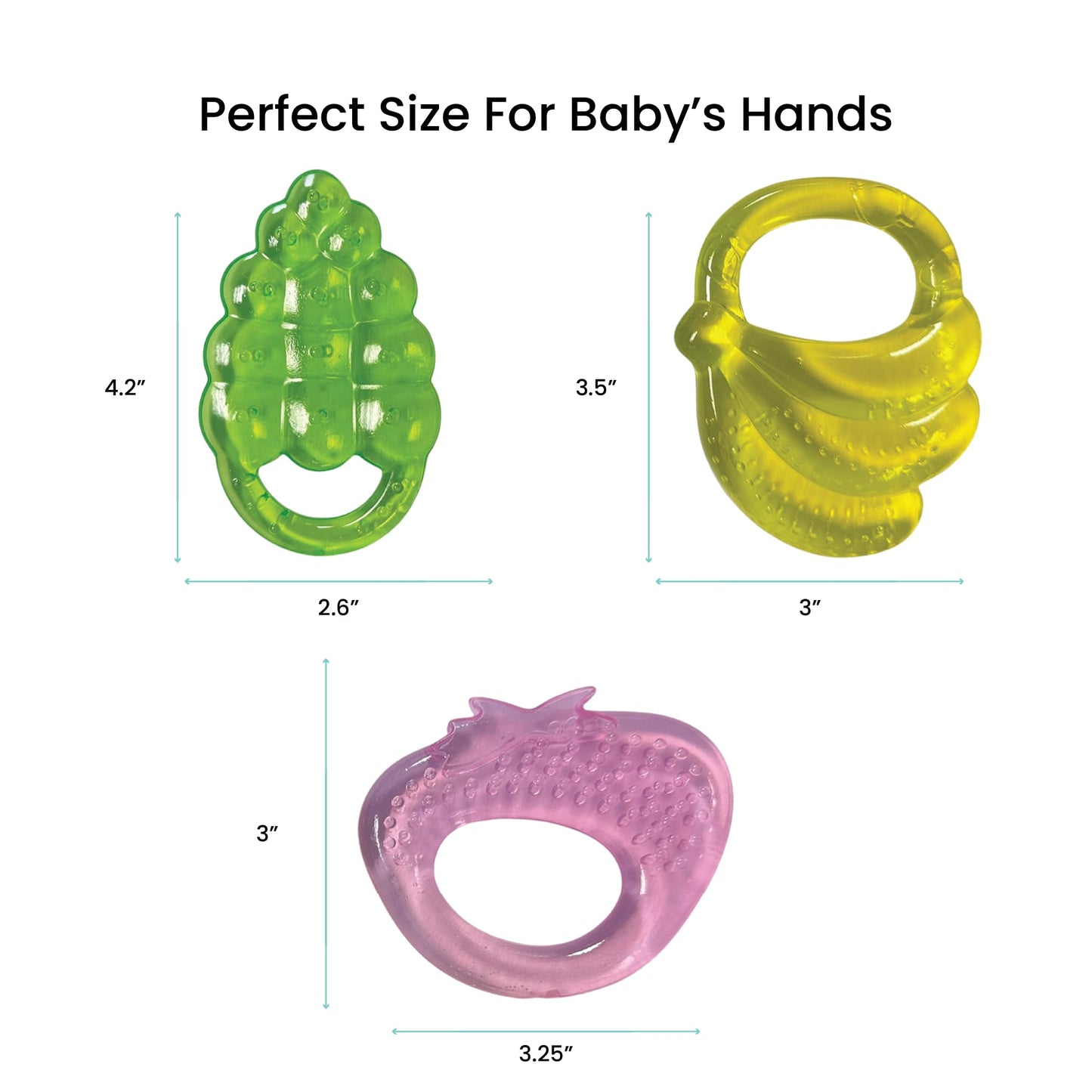 Lulyboo Water Teethers Animal – BPA-Free, Chillable Teething Toys for Babies 3+ Months