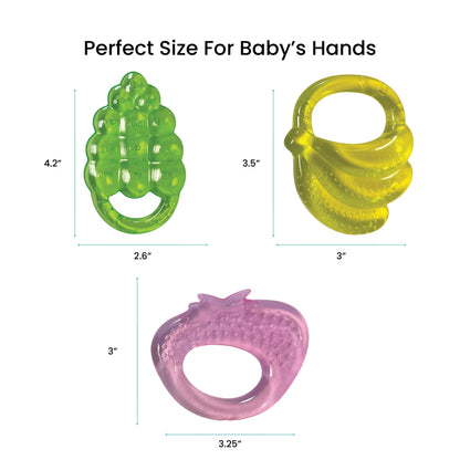 Lulyboo Water Teethers Animal – BPA-Free, Chillable Teething Toys for Babies 3+ Months