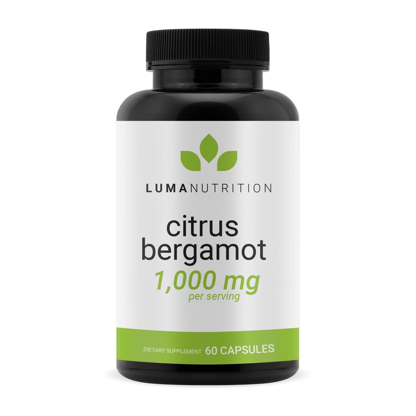 Luma Nutrition Citrus Bergamot 1000mg – Citrus Bergamot Supplement – Made in USA, Veteran Owned – 60 Capsules