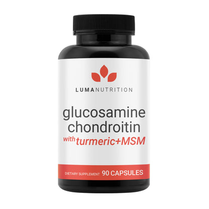 Luma Nutrition Glucosamine Chondroitin MSM - Turmeric Boswellia Joint Support (90 Caps)