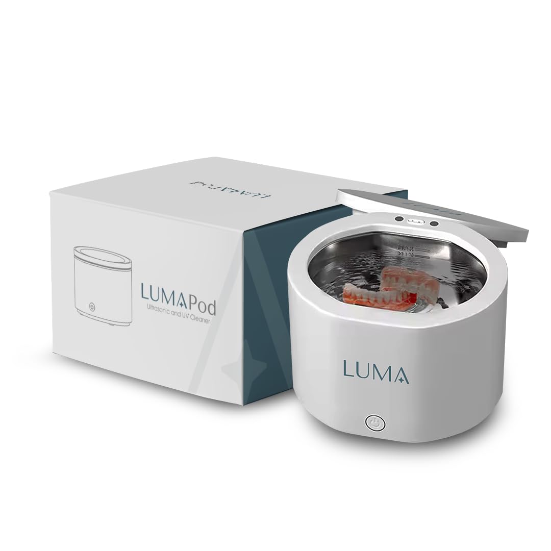 LumaPod Ultrasonic Dental Appliance Cleaner – 42kHz Sonic Cleaning