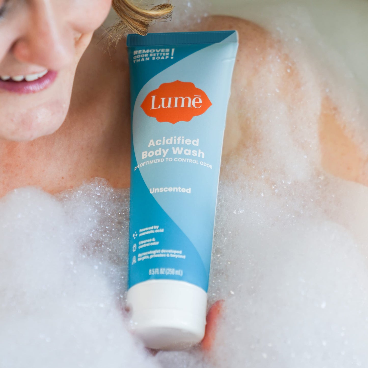 Lume Acidified Body Wash - 24 Hour Odor Control (Unscented) - 8.5 oz | OB/GYN Developed