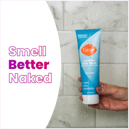 Lume Acidified Body Wash - 24 Hour Odor Control - Unscented, SLS/SLES and Paraben Free | 8.5 oz (Pack of 2)