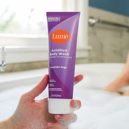 Lume Acidified Body Wash Lavender Sage – 24 Hour Odor Control (Pack of 2) | SLS & Paraben Free