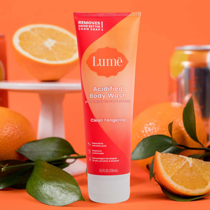 Lume Acidified Body Wash - 24 Hour Odor Control, Clean Tangerine, 8.5 oz