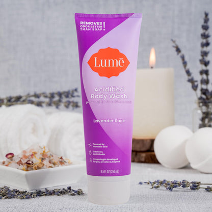 Lume Acidified Body Wash Lavender Sage – 24 Hour Odor Control (Pack of 2) | SLS & Paraben Free