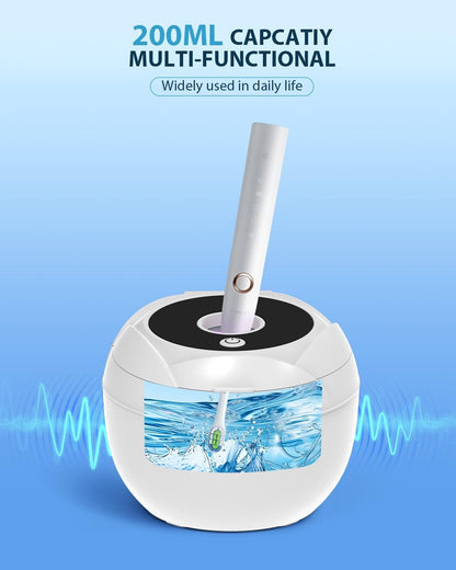 Lumiflexa Ultrasonic Retainer Cleaner – 45kHz, 4 Modes, 200ml Dental Pod (White)