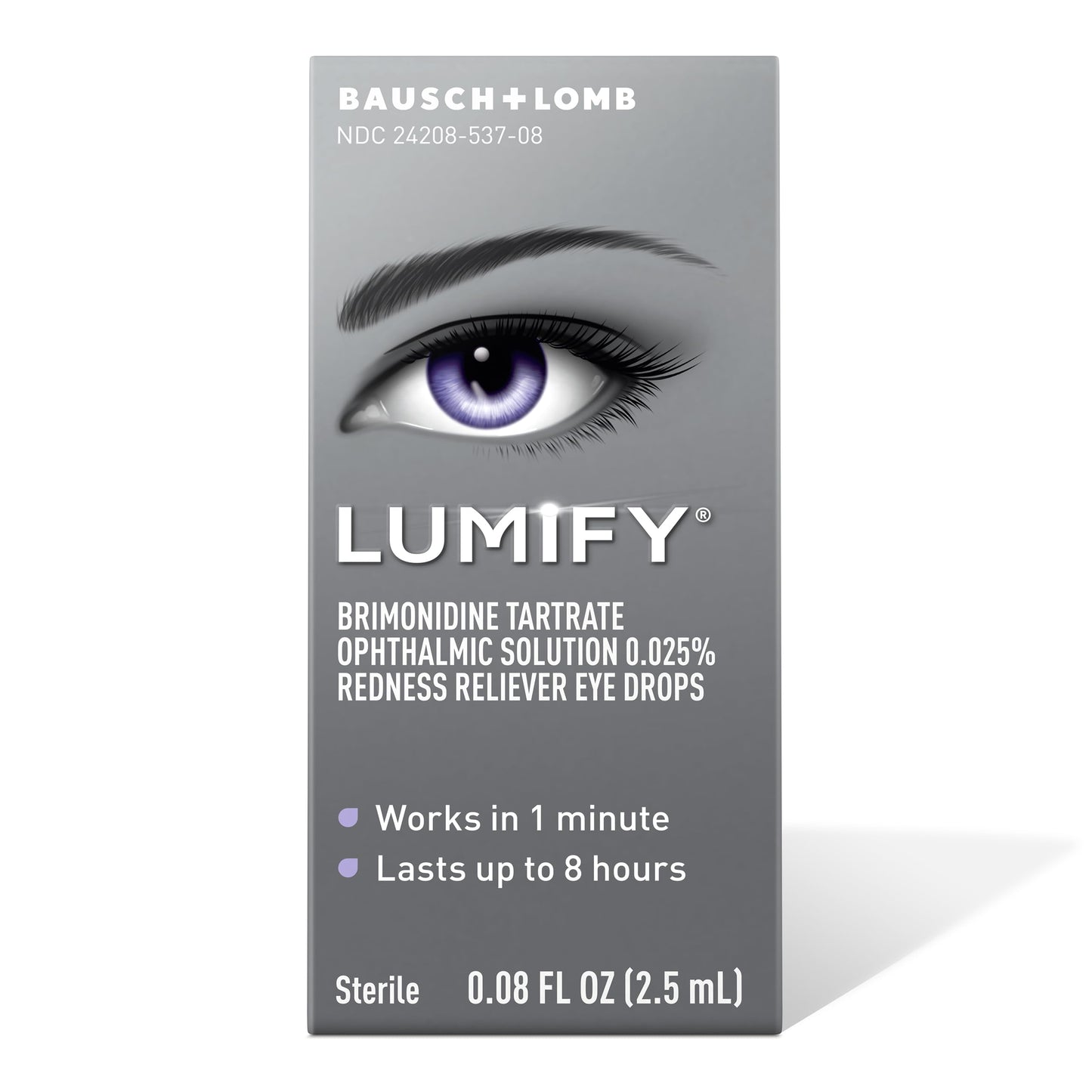 Lumify Redness Reliever Eye Drops 0.08 fl oz (2.5 mL) Pack of 6 | Bausch + Lomb