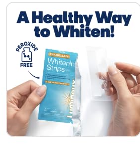 Lumineux Teeth Whitening Strips Kit – 9 Treatments | Peroxide Free, Enamel Safe, Sensitivity Free, Dentist Formulated