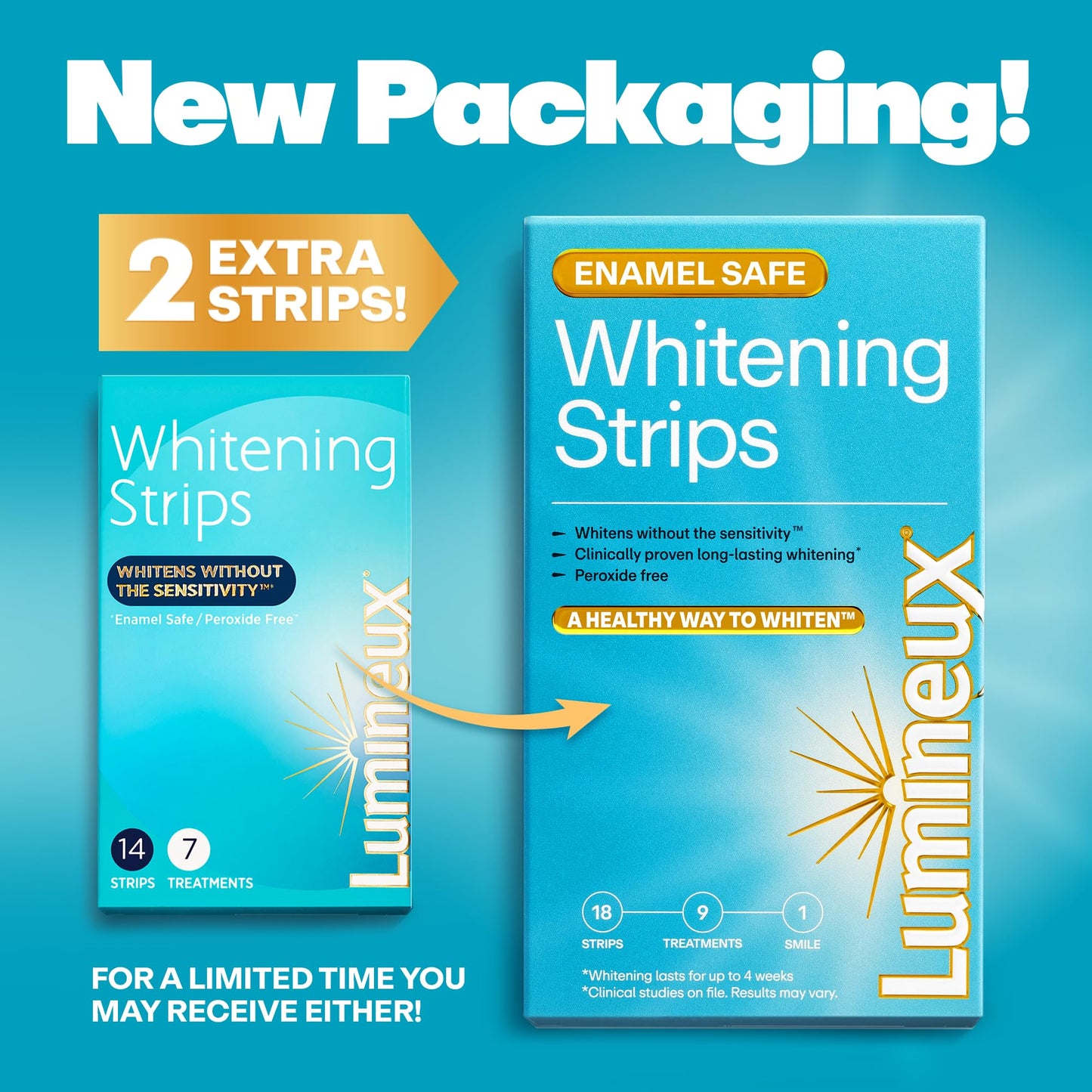 Lumineux Peroxide-Free Whitening Kit | 7 Treatments + Mouthwash, Toothpaste & Bamboo Brush