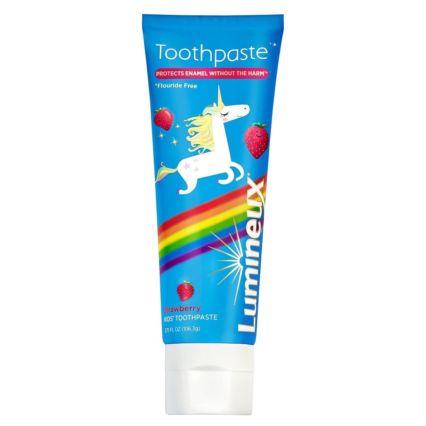 Lumineux Kids Toothpaste - Strawberry Flavor, Unicorn Approved, Fluoride Free - 3.75 oz