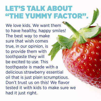 Lumineux Kids Toothpaste - Strawberry Flavor, Unicorn Approved, Fluoride Free - 3.75 oz