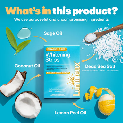 Lumineux Whitening Duo Set – Peroxide Free, Enamel Safe, 21 Treatments + 2 Fluoride-Free Toothpaste