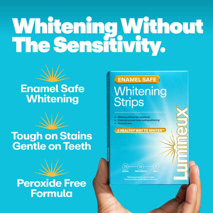 Lumineux Teeth Whitening Strips – 35 Treatments | Peroxide Free & Enamel Safe