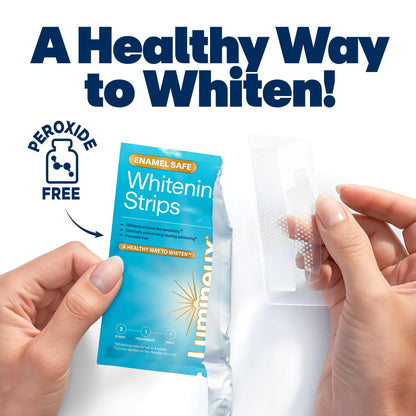 Lumineux Teeth Whitening Strips – 35 Treatments | Peroxide Free & Enamel Safe