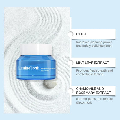 Lumino Teeth™ Teeth Whitening Deluxe Powder | Natural Whitener | Breath Freshness | Fluoride-Free