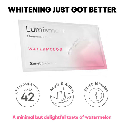 Something Nice Lumismart Whitening Strips – Dentist-Designed, Enamel Safe, 42 Treatments, Watermelon for Sensitive Teeth