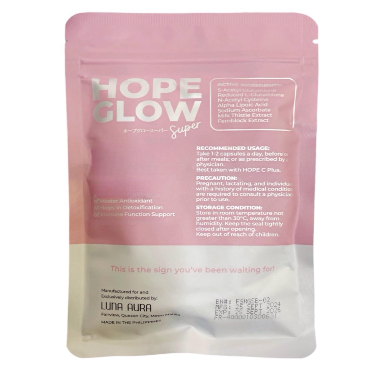 Luna Aura Hope Glow Super 700mg (60 capsules) – Radiant Skin & Wellness