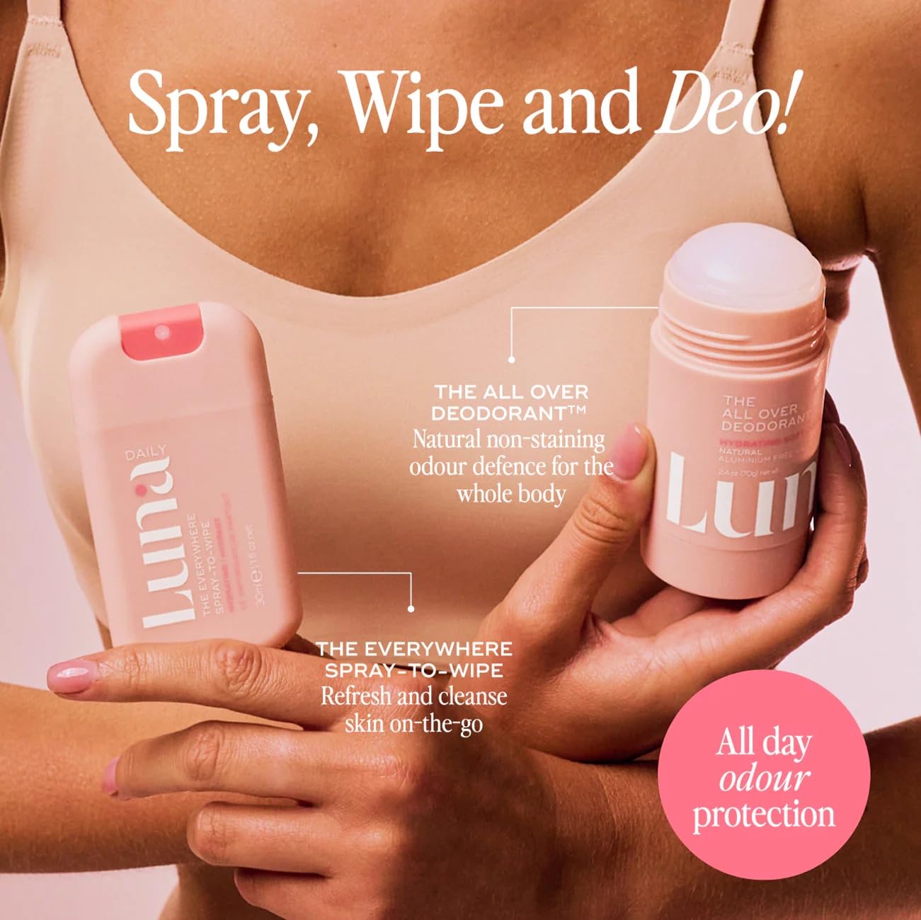 Luna Daily Body Cleansing Spray | Hydrating pH-Balanced Feminine & Body Mist (30ml)