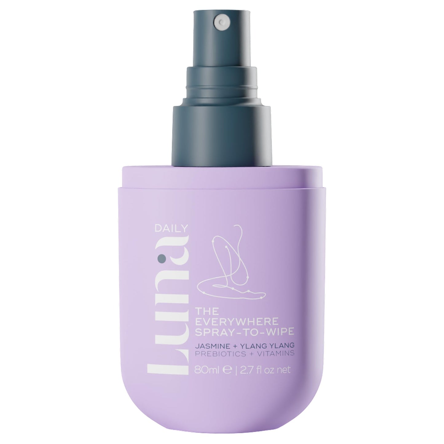 Luna Daily The Everywhere Spray-To-Wipe - Fresh Jasmine + Ylang Ylang | 80ml