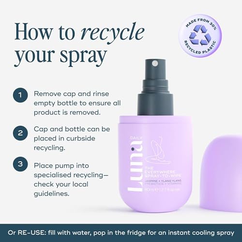 Luna Daily The Everywhere Spray-To-Wipe - Fresh Jasmine + Ylang Ylang | 80ml