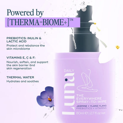 Luna Daily The Everywhere Spray-To-Wipe - Fresh Jasmine + Ylang Ylang | 80ml