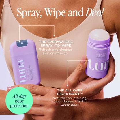 Luna Daily Mini Body Cleansing Spray — pH-Balanced, Hydrating, Odor-Control, Jasmine & Ylang Ylang (30ml)