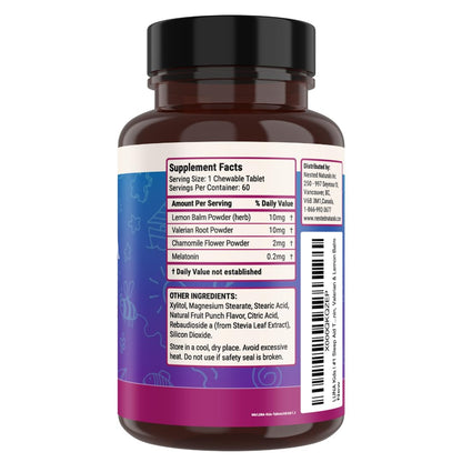 LUNA Kids Sleep Aid Tablets 4+ | Chamomile, Melatonin, Valerian