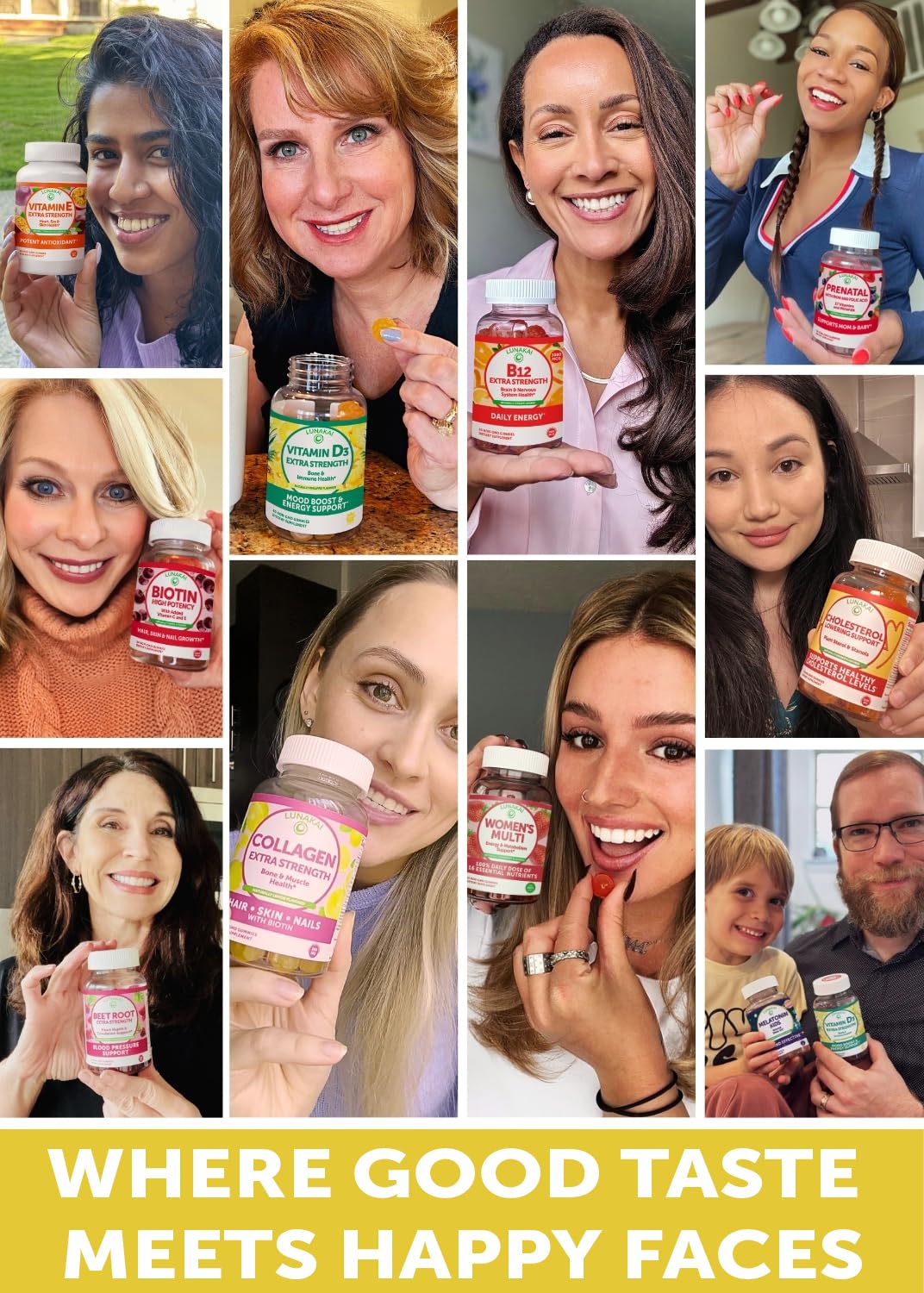 Lunakai Collagen Gummies 200mg - Non-GMO Anti-Aging for Hair, Skin & Nails