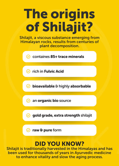 Lunakai USA Made Shilajit Capsules with Ashwagandha & Cordyceps – Extra Strength 60ct