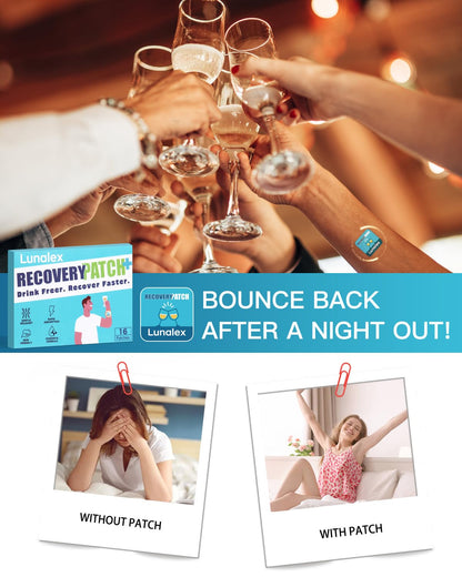 Lunalex Party Recovery Patch 32 Pack – Wake Up Refreshed