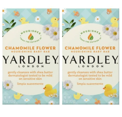 Lunch Money Nourishing 4oz Baby Bath Soap Bar Bundle (2 Pack) Yardley Chamomile