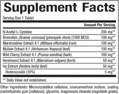 Lung, Bronchial & Sinus Health by Natural Factors – Natural Respiratory Support, Easy Breathing (45 Tablets, 45 Servings)