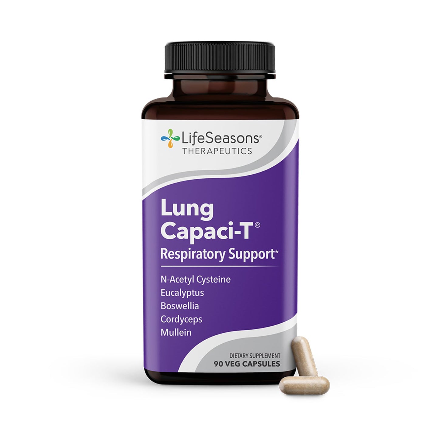Lung Capaci-T Respiratory Support - CoQ10, NAC, Mullein & Eucalyptus - 90 Capsules