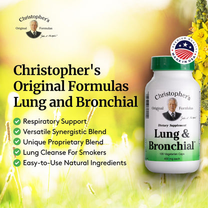Christopher's Original Formulas Lung & Bronchial Formula - Lung Cleanse for Smokers - Respiratory Support