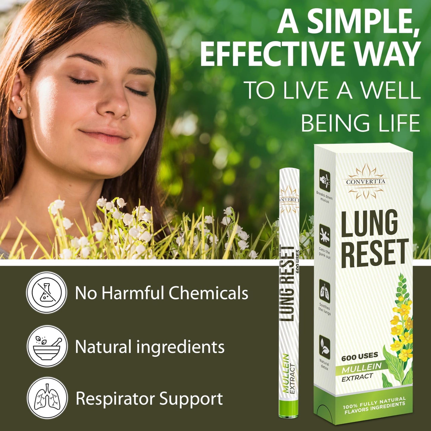Lung Detox Mullein Diffuser Pen – Natural Lung Health & Detox