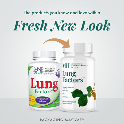 MICHAEL'S Health Naturopathic Lung Factors - 120 Vegetarian Tablets | Nutrients for Lung Function | Vitamin D, Calcium & Magnesium | Kosher | 40 Servings